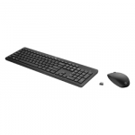 HP 235 Wireless Mouse and Keyboard Combo - Black - Angli&scaron;kų/esti&scaron;kų raidžių i&scaron;sidėstymas