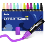 Akriliniai markeriai - flomasteriai ARRTX (12 spalvų)