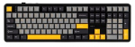 Klaviatūra &bdquo;Gasket&ldquo; F108, pilkos, oranžinės ir tamsiai pilkos spalvų, su &bdquo;Volcano&ldquo; jungikliais ir RGB ap&scaron;vietimu, &bdquo;AULA&ldquo;