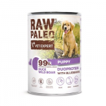 VETEXPERT Raw Paleo Duoprotein Duck and Boar Puppy - drėgnas ėdalas &scaron;unims - 400g