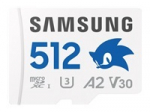 SAMSUNG Sonic microSD Memory Card 512GB UHS-I U3 Full HD 4K UHD 180MB/s Read 130MB/s Write For Handheld Consoles incl. SD-Adapter