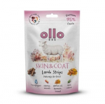 OLLO Air-Dried Skin and Coat Lamb strips - skanėstas &scaron;uniui - 80g