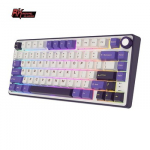 Royal Kludge RK R75 RGB Blackberry laidinė klaviatūra | 75%, Hot-swap, Blue switches, US