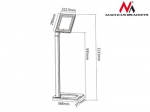 Stand, advertising handle for tablet, floor with lockable MC-645, 9.7 - 10.1 inch Universal