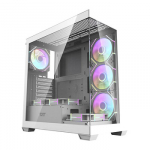 Kompiuterio korpusas - darkFlash DS900 ATX, 7 ARGB ventiliatorių, balta