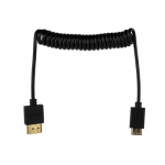 HDMI Laidas - 50cm Spiralinis HDMI į Mini HDMI 2.1 8K 60Hz 48Gbps