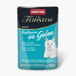 ANIMONDA Vom Feinsten Adult Raffinesse želėje, turtingas vi&scaron;tiena su juoduoju menke - &scaron;lapias maistas katėms - 85g