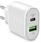 SBS charger USB/USB-C 20W, white