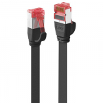 Tinklo Kabelis - LINDY Cat.6 U/FTP Plok&scaron;čias Tinklo Kabelis, RJ45, M/M, 250MHz, 32AWG, 5 m, Juodas