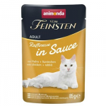 ANIMONDA Vom Feinsten Raffinesse in sauce Chicken with rabbit - &scaron;lapias kačių maistas - 85g