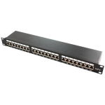 Komutacinė panelė LogiLink 19'' Cat.6 STP 24 ports, juoda