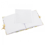 Užra&scaron;ų knygutė GOLDBUCH 44487 Lilly white su spynele| 17x17| 96 psl|balti lapai