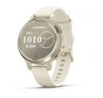&bdquo;Garmin Lily&reg; 2 Active&ldquo; laikrodis, Mėnulio aukso spalvos su kaulo spalvos silikoniniu dirželiu