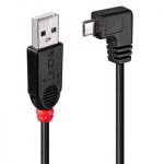 USB Kabelis - LINDY Type A į Micro-B, 2 m, De&scaron;inės Pusės Jungtis, USB 2.0