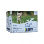 BOZITA Kitten box Mėsos ir žuvies gabaliukai padaže &ndash; &scaron;lapias pa&scaron;aras kačiukui &ndash; 12x85g