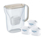 Filtravimo ąsotis Brita Style Essential + 3 filtrai Maxtra Pro Pure Performance (smėlio spalvos)