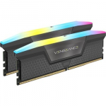 CORSAIR VENGEANCE RGB 32GB 2x16GB DIMM DDR5 6000MT/s Unbuffered 30-36-36-76 Std PMIC AMD EXPO Cool Grey Heatspreader Black PCB 1.4V