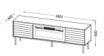 Cama CORTINA 5903815011108 TV stovas / baldas garso ir vaizdo aparatūrai