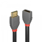 HDMI Prailginimo Laidas - LINDY Anthra Line HDMI M/F, Didelės Spartos, 4096x2160@60Hz, 3 m, Juodas