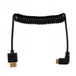 HDMI Laidas - Spiralinis HDMI į Mini HDMI 50cm 48Gbps 8K 60Hz