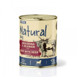 NATURAL Jautiena su elniena ir moliūgais - drėgnas pa&scaron;aras &scaron;unims - 800g