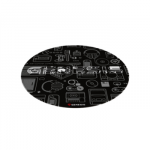 Genesis Protective Floor Mat Tellur 300 Round Gear Polyester | Floor Mat | Multicolor