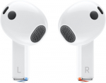 Samsung Galaxy Buds3 baltos bevielės Bluetooth į ausis įstatomos ausinės su mikrofonu