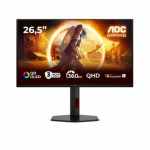 AOC Q27G4SDR 360Hz OLED GAMING monitorius (nVIDIA G-Sync suderinama) | 26.5 colių | WQHD (2560x1440, 16:9, 111ppi) | Reakcijos laikas: 0.03ms (GtG) | 178&deg;/178&deg; | Jungtys: DisplayPort, HDMI, USB 3.0, 3.5mm | Pakreipiamas, reguliuojamo auk&scaron;čio, sukamas ...