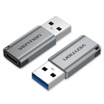 Vention CDPH0 kabelių lizdinio / ki&scaron;tukinio jungčių tipo keitiklis USB A USB C Pilka