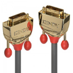 Vaizdo Kabelis - LINDY Gold Line DVI-D SLD Single Link Kabelis, M/M, 10 m, Pilkas
