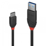 USB kabelis - LINDY Black Line USB 3.2 Type A į C Laidas M/M, 10Gbps, 1 m, Juodas