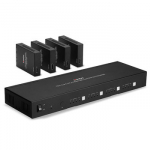 AV Matrix Prailginimas - LINDY Cat.6 4x4 HDMI 4K60 ir IR Matricos Prailginimas, 70 m, Juodas