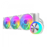 CPU Au&scaron;intuvas - Darkflash DG360 Visi&scaron;kai Integruotas Skystasis Au&scaron;inimas, 3x 120mm ARGB Ventiliatoriai, Balta
