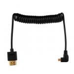 HDMI Laidas - Micro HDMI 50cm Spiral 8K 60Hz 4K 120Hz Auksu Padengtas