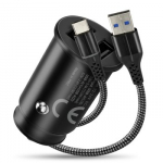 Car charger CC-25C 2XUS B 12W + CABEL USB-C