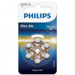 Philips Zinc Air, ZA312/PR41, 1.4 V, 6 vnt. - Elementai