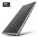 HMC-KB-NRD USB-C 5Gbps KEYBOARD (US) 9in1 hub - NORDIC. HDMI, PD and 3 USB-A ports. USB-C cable 60 cm.