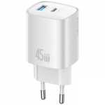 Charger T66 45W GaN CC290 USB-A + USB-C