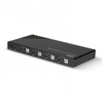 KVM Switch - LINDY 4 Prievadų HDMI 4K60, USB 2.0 ir Garso KVM Jungiklis, Juodas