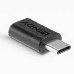 USB Adapteris - LINDY USB 3.2 Type C į C M/F Adapteris, Juodas