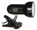 Activejet Clip-on desk lamp, black, metal, E27 thread