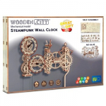 3D Wooden Clock Puzzle &ndash; Steampunk Wall Clock