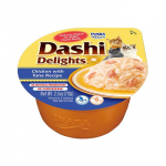 INABA Dashi Delights vi&scaron;tienos ir tuno sultinys - skanėstas katėms - 70g