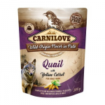 CARNILOVE Dog Pouch Quail and Yellow carrot - drėgnas ėdalas &scaron;unims - 300g