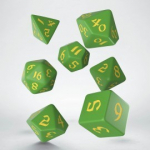 Classic RPG Runic Green and Yellow Dice Set