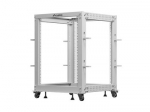 Open rack stand 19 inches 15U 600x600-1100 adjustable grey