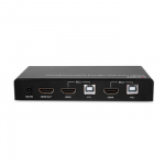KVM Switch - LINDY 2 Prievadų HDMI 4K60, USB 2.0 ir Garso KVM Switch, Juodas