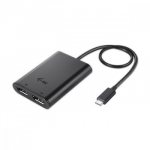 i-tec USB-C dual DP Video Adapteris 2x DP 4K suderinamas su Thunderbolt 3 (macOS nepalaiko 2 skirtingų vaizdu vienu metu per adapterį)