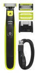 Philips Norelco OneBlade QP2824/20 skustuvas vyrams Apkarpymo ma&scaron;inėlė Pilka, Gelsvai žalsva spalva