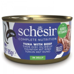 SCHESIR Tuna with beef in jelly - &scaron;lapias kačių maistas - 85g